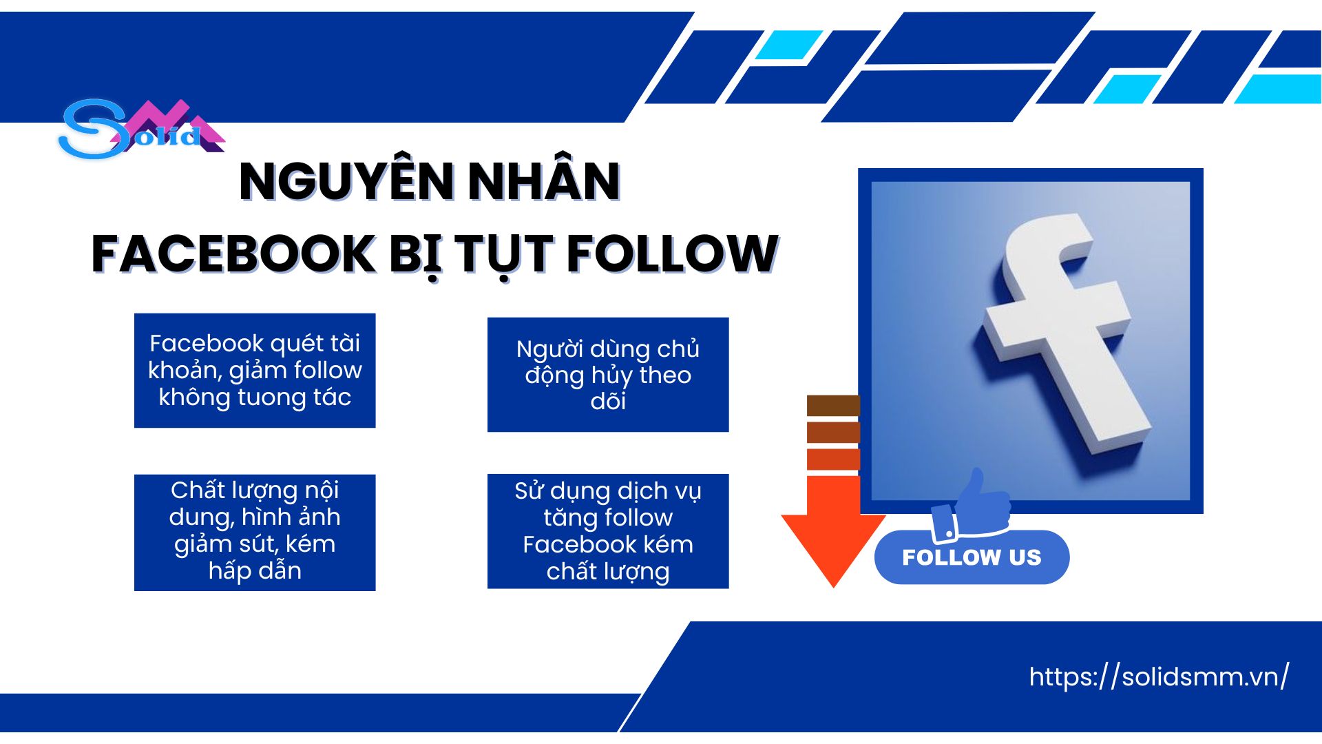 Nguyên nhân Facebook bị tụt follow